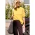 Street One Studio Dames Shirt met geborduurde mouwen in Geel