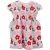 Trespass Meisjesjurk met bloemenprint en smockwerk (Rood)