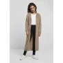 Lang damesvest Urban Classics met capuchon en veer