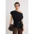 TRENDYOLMİLLA Dames Zwart Effen Kort Getailleerd Blouses