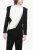 Dubbellaags DECONSTRUCTED Blazer met Sjaalkraag in Zwart & Wit