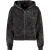 Urban Classics Dames washed towelling short oversized full zip hoodie