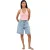 Brave Soul Crop-top zonder mouwen met halternek voor dames (Roze/paars)