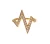 Nialaya Gouden 925 Zilveren Dames Ring met Helder CZ 18K