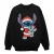 Disney Meisjes Lilo en Stitch Kerstmis Sweatshirt (Zwart)