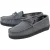 DUNLOP – Heren Echt Suède Leren Fleece Gevoerde Mocassin Slippers (12, Grijs)