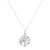 Luxenter, 925 sterling zilveren en gerhodineerde ketting met glanzende zirkonia