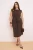 Trendyol Curve Dames Bruin Effen Maxi Mouwloos Casual Recht Grote maten Jurk