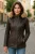 Dames bruine gewatteerde leren parka-jas – Winton