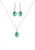 ELLI Sieraden set  turquoise / zilver