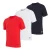 Reebok Santo T-shirt voor heren (set van 3) (Rood, Wit, Marine)