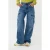 EsQualo Trousers Jeans Cargo Wide Leg Jeans Blue