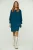 Petrol Blue Pocket Detail Tencel Jurk