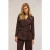 Motivi Double-breasted Jacket With Belt Brown