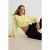 TRENDYOLMİLLA Dames Donkerblauw Effen Lang Regular fit Sweatshirts