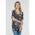 DIDI Loose V-tee Faye Print Black With Secret Dot Print