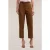 Motivi Regular Fit Trousers In Lyocell Blend Brown