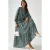 Geprinte Crew Neck Viscose Maxi Jurk