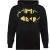 Batman Heren Hoodie met geverfd effect-logo (ZWART/GEEL)