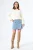 Blauwe corduroy rok