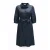 Paprika blousejurk broderie dark blue denim