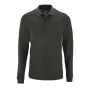 SOLS Heren Perfecte Lange Mouw Pique Polo Shirt (Houtskool mergel)