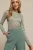 Studio Anneloes Roxy Lurex Plisse Top 13558 T-shirt Lange Mouw 7700 Light Sage Green