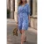 Street One Studio Dames Knielange jurk met bloemenprint in Blauw