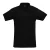 SOLS Heren Perfect Pique Korte Mouw Poloshirt (Zwart)
