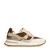 Manfield leren sneakers beige/bruin