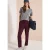 Cecil Dames Mid Waist Slim Legs broek in casual fit in Rood
