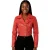 Dames rode cropped Brando leren bikerjack – Bellville
