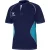 Gilbert Heren Contrast Paneel Regular Raglan Rugby Shirt (Marine/Licht Hemels)