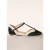 Parisienne t-strap flats in zwart en crème