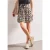 Street One Dames Kniehoge rok met print en volant in Beige