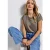 Street One Dames Basic shirt met tekst in Bruin