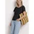 Street One Dames Carmen Bluse mit Shiffley-Muster in Zwart