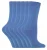 Set van 6 effen, casual katoenen damessokken – PL30 Denim Blauw