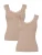 PIECES Top ‘Pieces Dames Top Kant PCBARBERA LACE 2-Pack Effen’  taupe