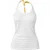 Witte mouwloze top met gedraaide halslijn – strakke, moderne stijl