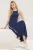 TRENDYOLMİLLA Dames Donkerblauw Colorblock Maxi Mouwloos Casual Bodycon Jurken