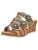 Laura Vita Muiltjes  camel / turquoise / rood