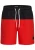 INDICODE JEANS Zwemshorts ‘Pruitt’  vuurrood / zwart