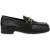 Moschino Calfskin Varsity Moccasins Black