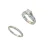 Vrouwenring en Trouwring Set in 925 Sterling Zilver met Princess Cut Cubic Zirconia BIAN023