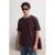 TRENDYOL MAN Heren Bruin Effen Kort Relaxed fit T-shirts