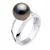Ring Sieraad 0,06 Cts – Wit Goud – Echte Gecultiveerde Tahiti Parels Rond 9-10 mm