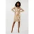 EsQualo Dress V-neck Drapery Light Apricot