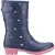 Cotswold Dames Clarence Gestippelde Mid Cut Wellingtonboots (Marineblauw/Roze)