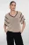 Geisha Pullover Raglan V-neck 64050-23 Trui Korte Mouw 721 Light Sand/black